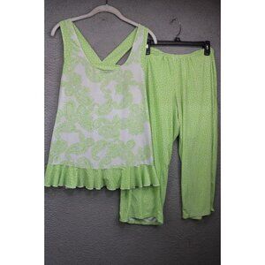 Linea Donatella Silky Capri Pajama Set-Size Medium-Soft-Summer & Spring